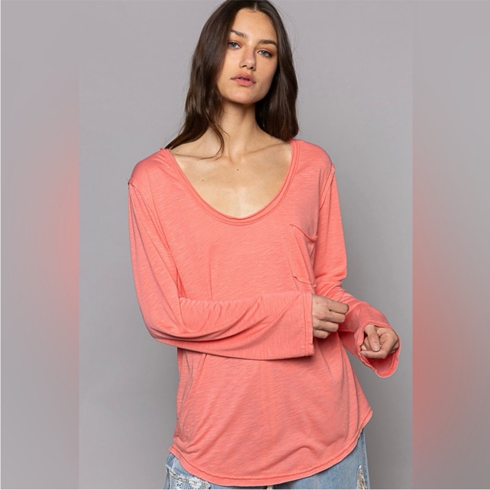 POL Women's Coral Long Sleeve Tee